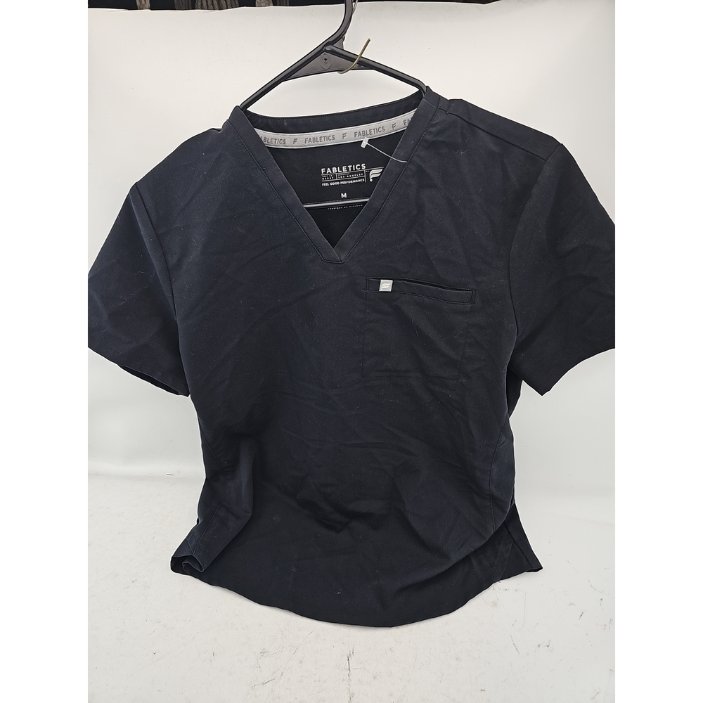 Fabletics Men's Black V-Neck Performance Scrub Top